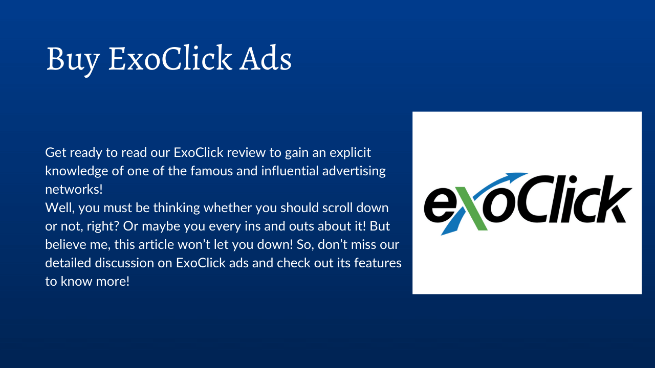 Buy Exoclick Review Ads Accounts